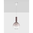 NovaLuce NOSTOS függeszték fém, üveg, fehér, barna, LED, 8W, 3000K, 440Lm - 9009223
