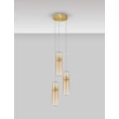 NovaLuce NORMA függeszték fém, üveg, borostyán, arany, LED, 21W, 3000K, 1470Lm - 9009265