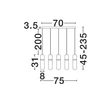 NovaLuce NORMA függeszték fém, üveg, borostyán, arany, LED, 35W, 3000K, 2450Lm - 9009266