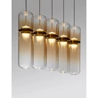 NovaLuce NORMA függeszték fém, üveg, borostyán, arany, LED, 35W, 3000K, 2450Lm - 9009266