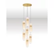 NovaLuce NORMA függeszték fém, üveg, borostyán, arany, LED, 49W, 3000K, 3430Lm - 9009267