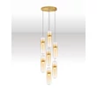 NovaLuce NORMA függeszték fém, üveg, borostyán, arany, LED, 49W, 3000K, 3430Lm - 9009267