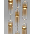 NovaLuce NORMA függeszték fém, üveg, borostyán, arany, LED, 49W, 3000K, 3430Lm - 9009267