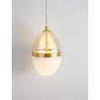 NovaLuce EGNA függeszték fém, üveg, fekete, arany, fehér, áttetsző, LED, 3000K, 20W, 2150lm - 9009278