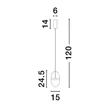 NovaLuce EGNA függeszték fém, üveg, fekete, arany, fehér, áttetsző, LED, 3000K, 20W, 2150lm - 9009278