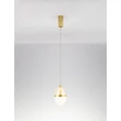 NovaLuce EGNA függeszték fém, üveg, fekete, arany, fehér, áttetsző, LED, 3000K, 20W, 2150lm - 9009278