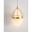 NovaLuce EGNA függeszték fém, üveg, fekete, arany, fehér, áttetsző, LED, 3000K, 20W, 2150lm - 9009278