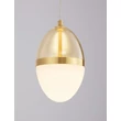 NovaLuce EGNA függeszték fém, üveg, fekete, arany, fehér, áttetsző, LED, 3000K, 20W, 2150lm - 9009278