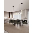 NovaLuce PALLINA függeszték fém, üveg, fekete, fehér, LED, 10W, 600lm, 3000K - NL-9009300