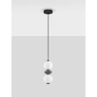 NovaLuce PALLINA függeszték fém, üveg, fekete, fehér, LED, 10W, 600lm, 3000K - NL-9009300