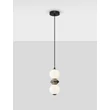 NovaLuce PALLINA függeszték fém, üveg, fekete, fehér, LED, 10W, 600lm, 3000K - NL-9009300
