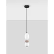 NovaLuce PALLINA függeszték fém, üveg, fekete, fehér, LED, 12W, 720lm, 3000K - NL-9009301