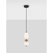 NovaLuce PALLINA függeszték fém, üveg, fekete, fehér, LED, 12W, 720lm, 3000K - NL-9009301