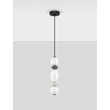 NovaLuce PALLINA függeszték fém, üveg, fekete, fehér, LED, 14W, 840lm, 3000K - NL-9009302