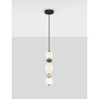 NovaLuce PALLINA függeszték fém, üveg, fekete, fehér, LED, 14W, 840lm, 3000K - NL-9009302
