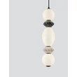 NovaLuce PALLINA függeszték fém, üveg, fekete, fehér, LED, 14W, 840lm, 3000K - NL-9009302