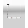 NovaLuce PALLINA függeszték fém, üveg, fekete, fehér, LED, 28W, 1680lm, 3000K - NL-9009303