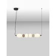 NovaLuce PALLINA függeszték fém, üveg, fekete, fehér, LED, 28W, 1680lm, 3000K - NL-9009303