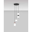 NovaLuce PALLINA függeszték fém, üveg, fekete, sokszínű, LED, 20W, 1200lm, 3000K - NL-9009304