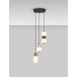 NovaLuce PALLINA függeszték fém, üveg, fekete, sokszínű, LED, 20W, 1200lm, 3000K - NL-9009304