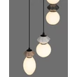 NovaLuce PALLINA függeszték fém, üveg, fekete, sokszínű, LED, 20W, 1200lm, 3000K - NL-9009304