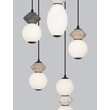 NovaLuce PALLINA függeszték fém, üveg, fekete, fehér, LED, 28W, 1680lm, 3000K - NL-9009305
