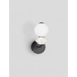 NovaLuce PALLINA fali lámpa fém, üveg, fekete, fehér, LED, 6W, 360lm, 3000K - NL-9009306