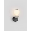 NovaLuce PALLINA fali lámpa fém, üveg, fekete, fehér, LED, 6W, 360lm, 3000K - NL-9009306