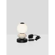 NovaLuce PALLINA asztali lámpa fém, üveg, fekete, fehér, LED, 6W, 360lm, 3000K - NL-9009307
