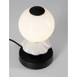 NovaLuce PALLINA asztali lámpa fém, üveg, fekete, fehér, LED, 6W, 360lm, 3000K - NL-9009307