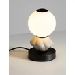 NovaLuce PALLINA asztali lámpa fém, üveg, fekete, fehér, LED, 6W, 360lm, 3000K - NL-9009307