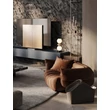 NovaLuce PALLINA asztali lámpa fém, üveg, fekete, fehér, LED, 12W, 720lm, 3000K - NL-9009308