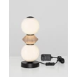 NovaLuce PALLINA asztali lámpa fém, üveg, fekete, fehér, LED, 12W, 720lm, 3000K - NL-9009308
