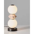NovaLuce PALLINA asztali lámpa fém, üveg, fekete, fehér, LED, 12W, 720lm, 3000K - NL-9009308