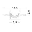 NovaLuce WALL WASHER kiegészítő keret  WALL WASHER beépíthető LED modulhoz fekete - 9010145