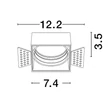 NovaLuce WALL WASHER kiegészítő keret  WALL WASHER beépíthető LED modulhoz fekete - 9010147