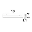 NovaLuce SLIM fényforrás SLIM mágneses sínekhez fém, fekete, LED, 48V, 3000K, 6W, 175lm - 9010166