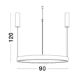 NovaLuce SONIK függesztett mágneses sín fém, fekete, LED, 3000K, 40W, 3080lm - 9010180