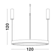 NovaLuce SONIK függesztett mágneses sín fém, fekete, LED, 3000K, 55W, 3275lm - 9010181