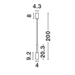 NovaLuce JOY függeszték fém, fekete, LED, 3000K, 7W, 703lm - NL-9010228