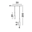 NovaLuce JOY függeszték fém, fekete, LED, 3000K, 14W, 1121lm - NL-9010230