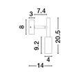 NovaLuce JOY fali lámpa fém, fehér, LED, 3000K, 7W, 667lm - NL-9010233