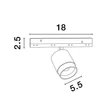 NovaLuce SLIM fényforrás SLIM mágneses sínekhez fém, fekete, arany, LED-DALI, 48V, 3000K, 10W, 715lm - 9010306