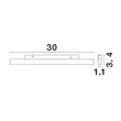 NovaLuce SLIM fényforrás SLIM mágneses sínekhez fém, műanyag, fekete, fehér, LED, 48V, 4000K, 15W, 330lm - 9010310