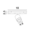 NovaLuce SLIM fényforrás SLIM mágneses sínekhez fém, fekete, LED, 48V, 4000K, 5W, 310lm - 9010314