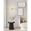 NovaLuce ΚΕΖΟ fali lámpa fém, üveg, arany, áttetsző, LED, 19W, 3500K, 1045 Lm - NL-9019737