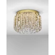NovaLuce CELYSIA mennyezet lámpa fém, kristály, arany, LED, 34W, 3500K, 2358 Lm - NL-9019764
