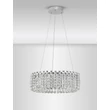 NovaLuce CELYSIA függeszték fém, kristály, szürke, áttetsző, LED, 47W, 3500K, 3682 Lm - NL-9019765