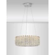 NovaLuce CELYSIA függeszték fém, kristály, szürke, áttetsző, LED, 47W, 3500K, 3682 Lm - NL-9019765