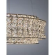 NovaLuce CELYSIA függeszték fém, kristály, króm, áttetsző, LED, 56W, 3500K, 4592 Lm - NL-9019773